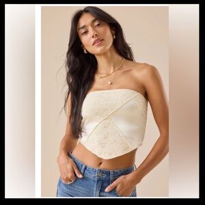 Altar'd State Suzanna Satin Hanky Top